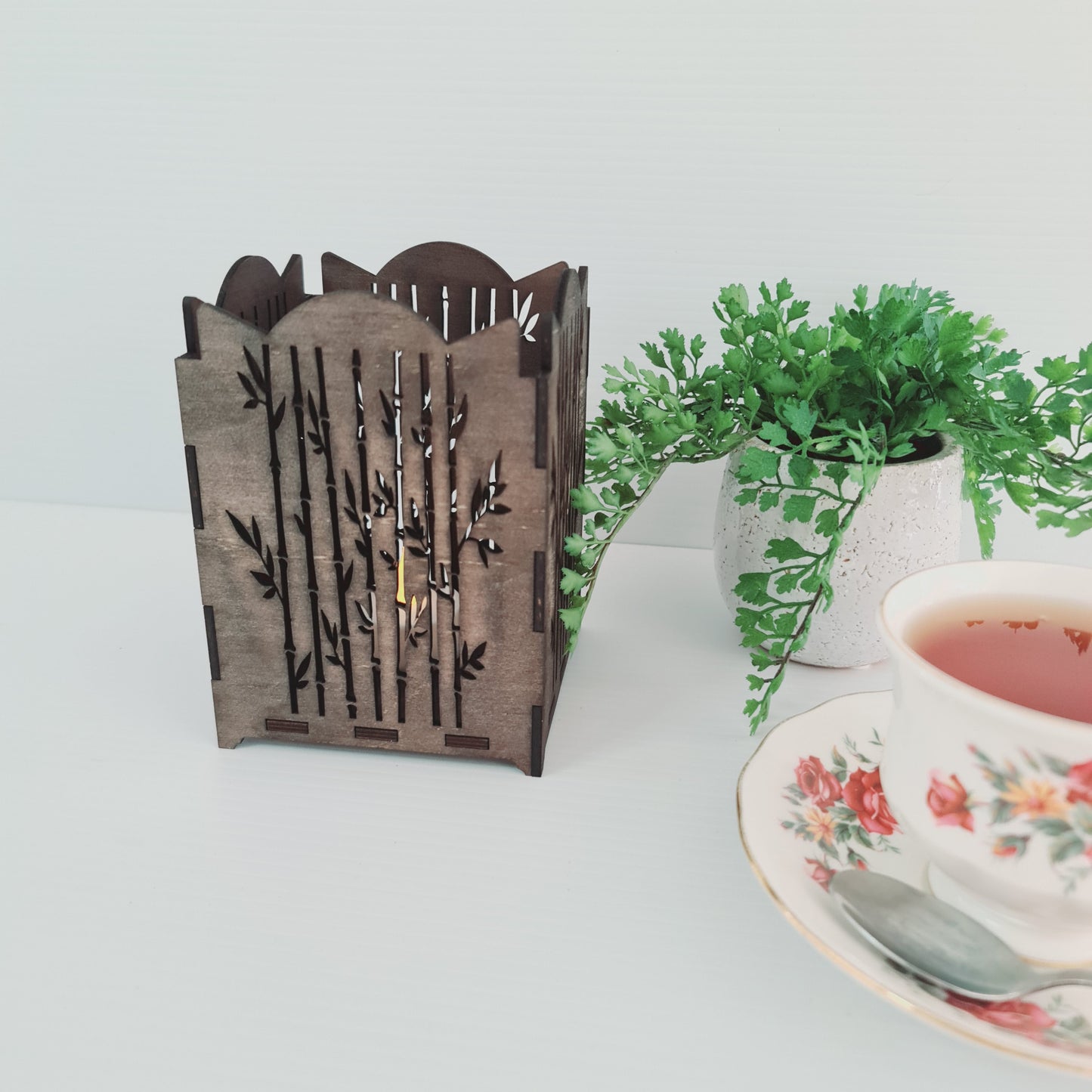 Tea Light Holder - Bamboo