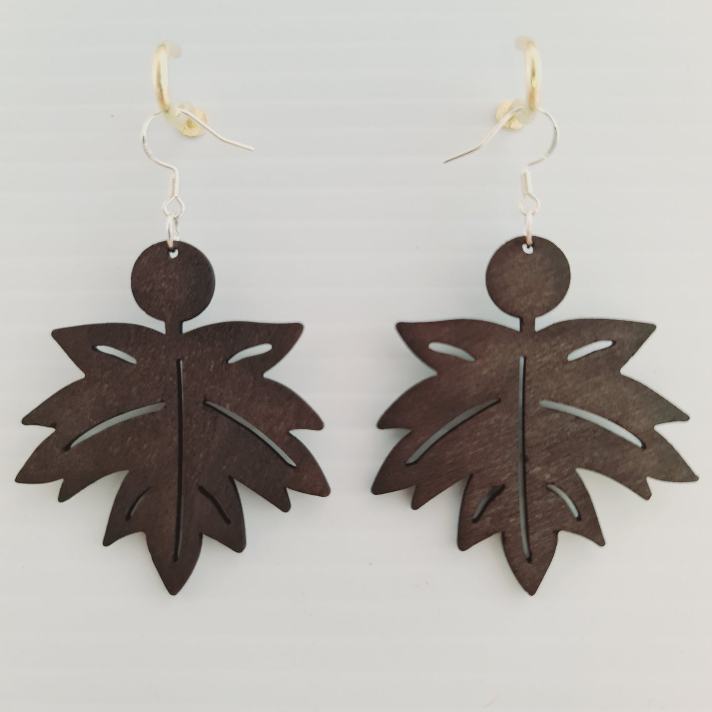 Leaf Earrings - Dark