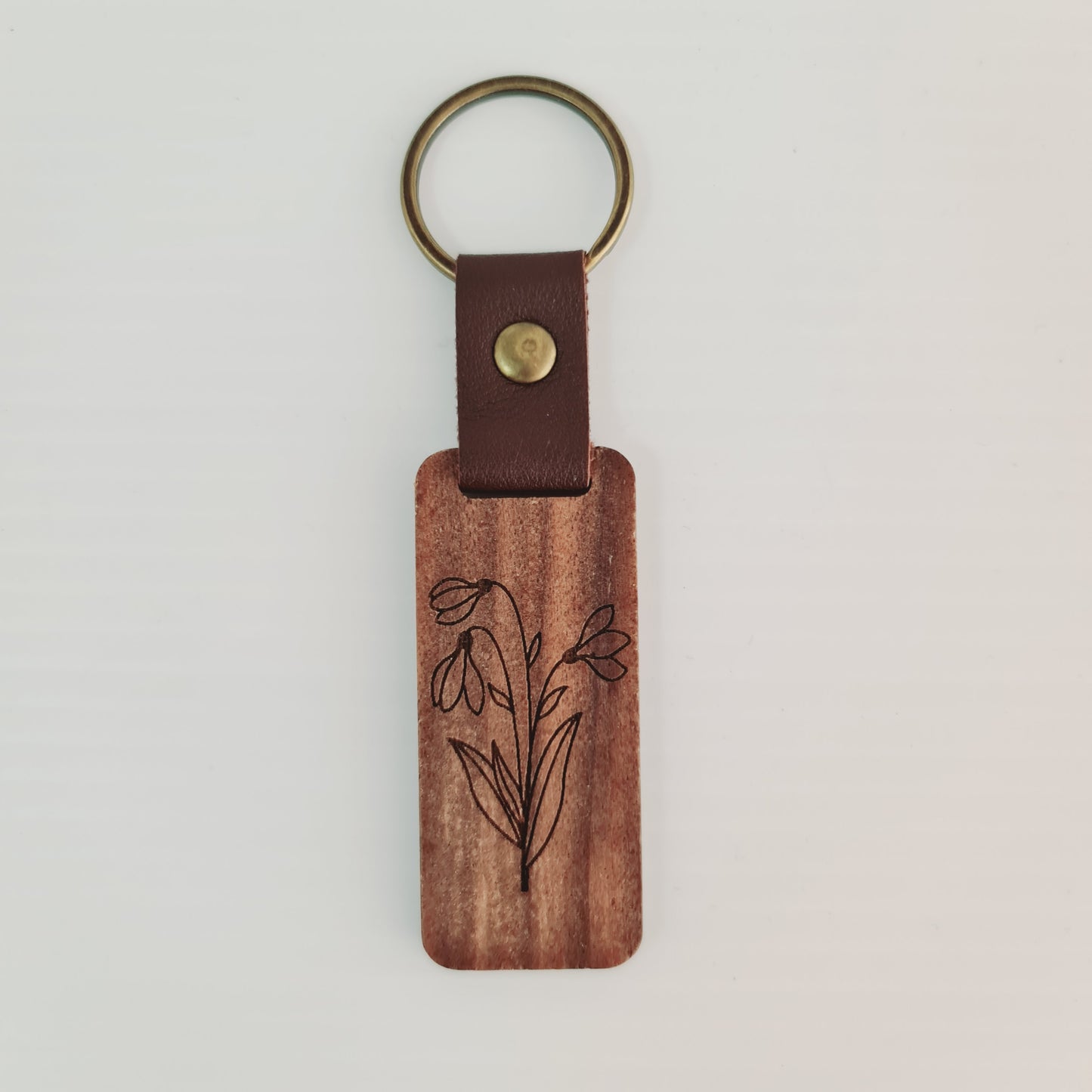 Birth Month Flowers Keyring