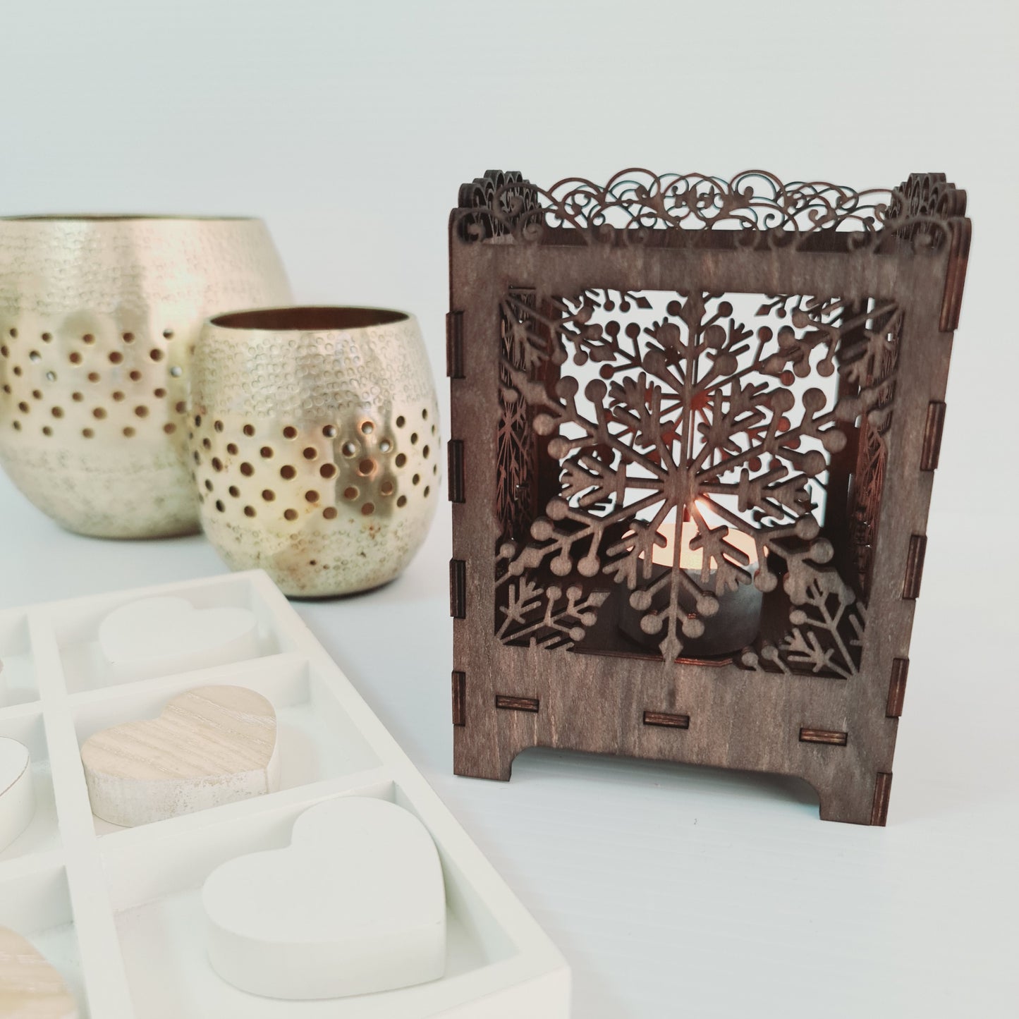 Tea Light Holder - Snowflake