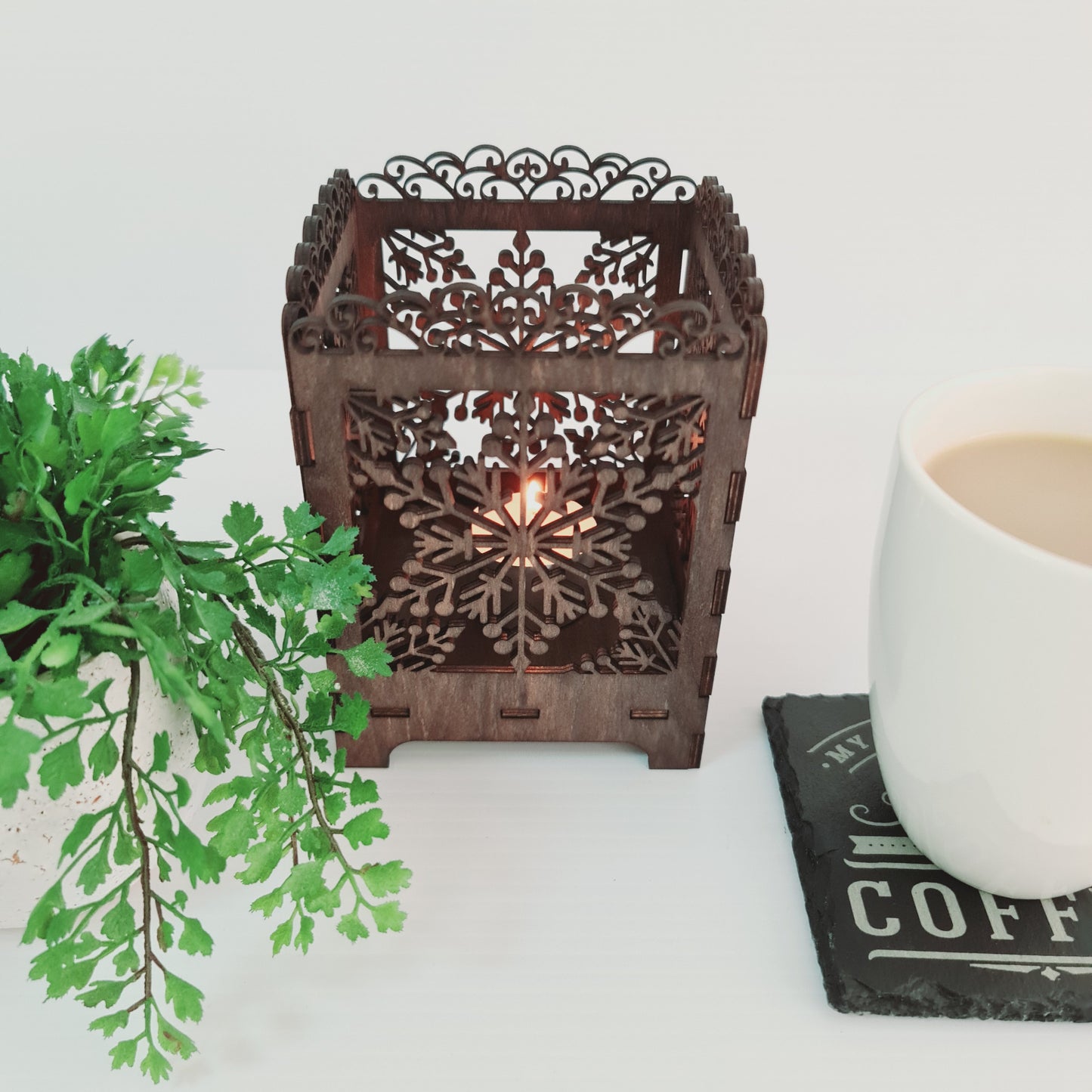 Tea Light Holder - Snowflake