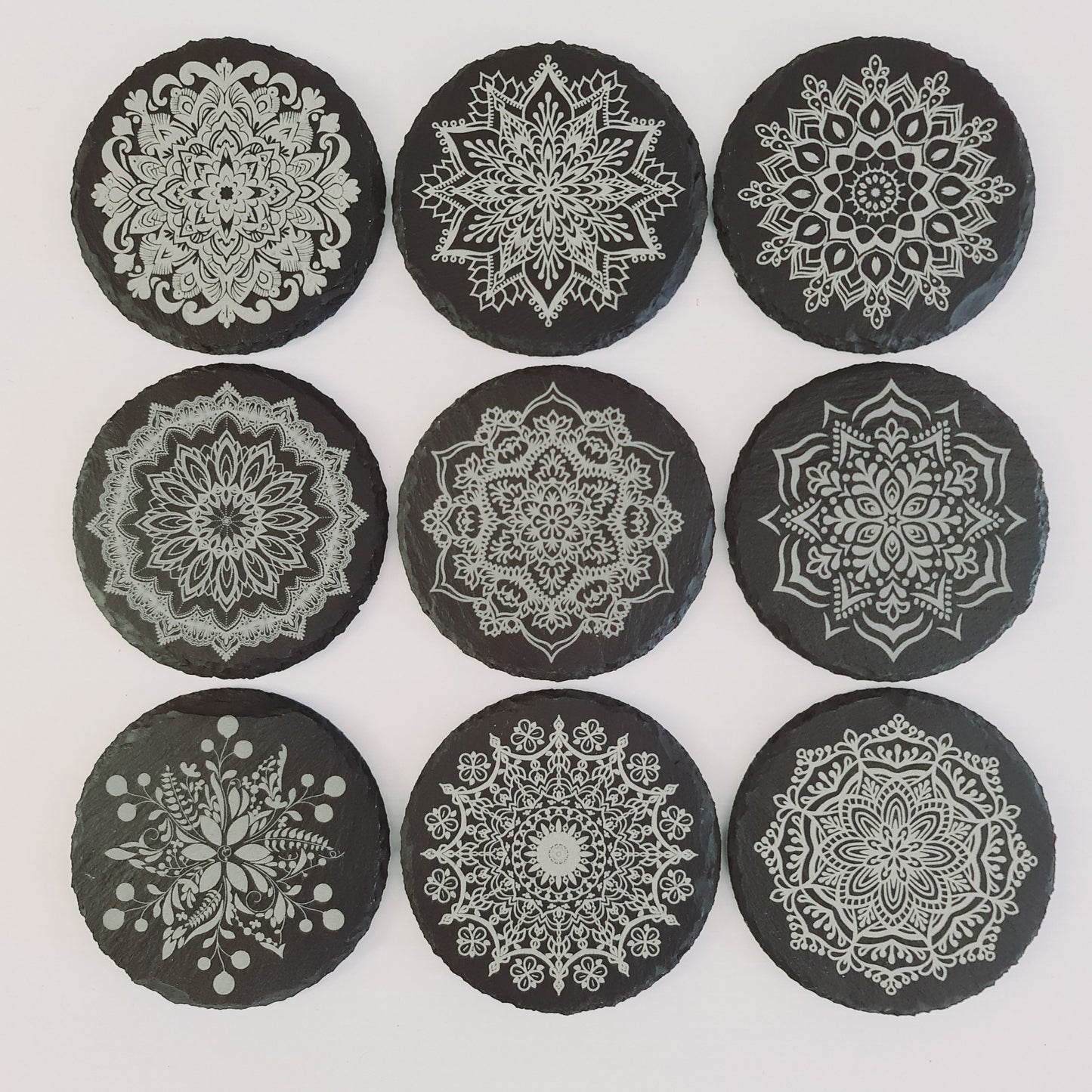 Mandala Coaster - Slate