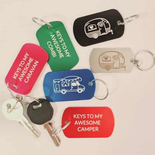 Keys to my Awesome Camper / Caravan / Motorhome / Combi - ALUMINIUM