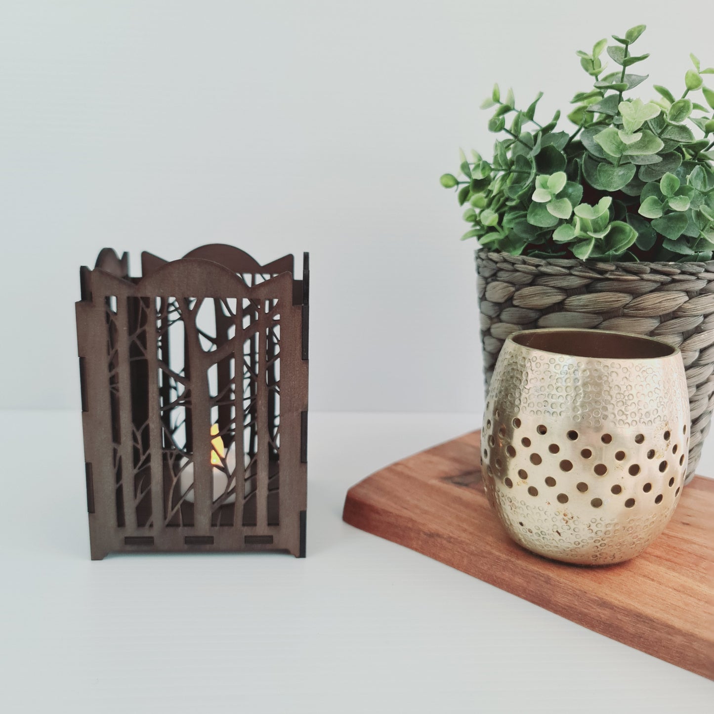 Tea Light Holder - Forest