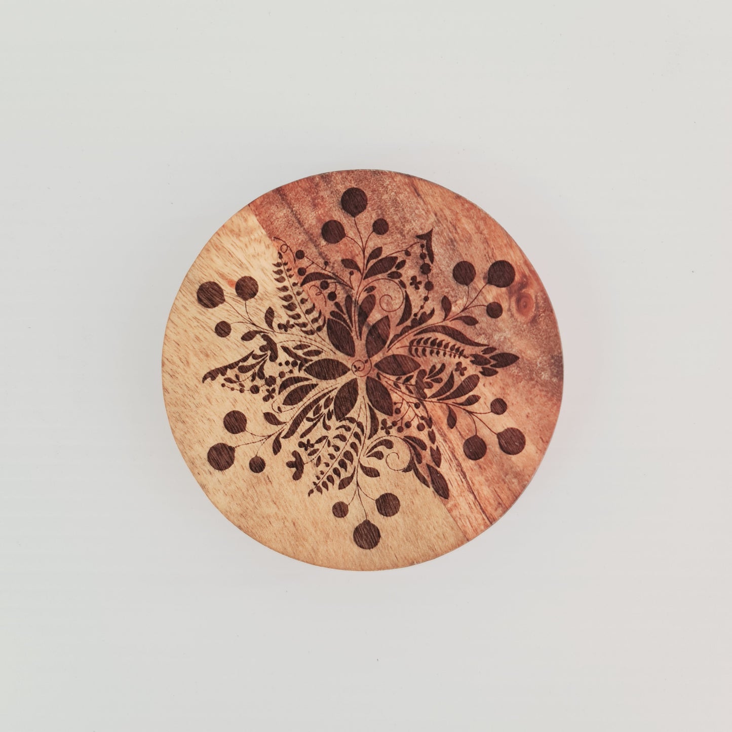 Mandala Coaster - Acacia Wood