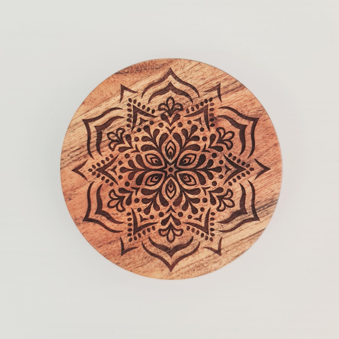 Mandala Coaster - Acacia Wood