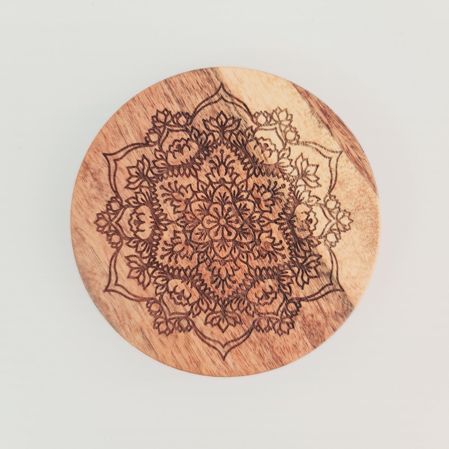 Mandala Coaster - Acacia Wood