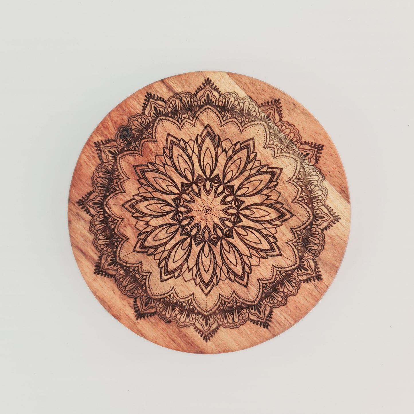 Mandala Coaster - Acacia Wood