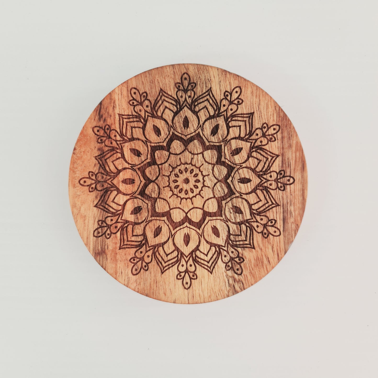 Mandala Coaster - Acacia Wood