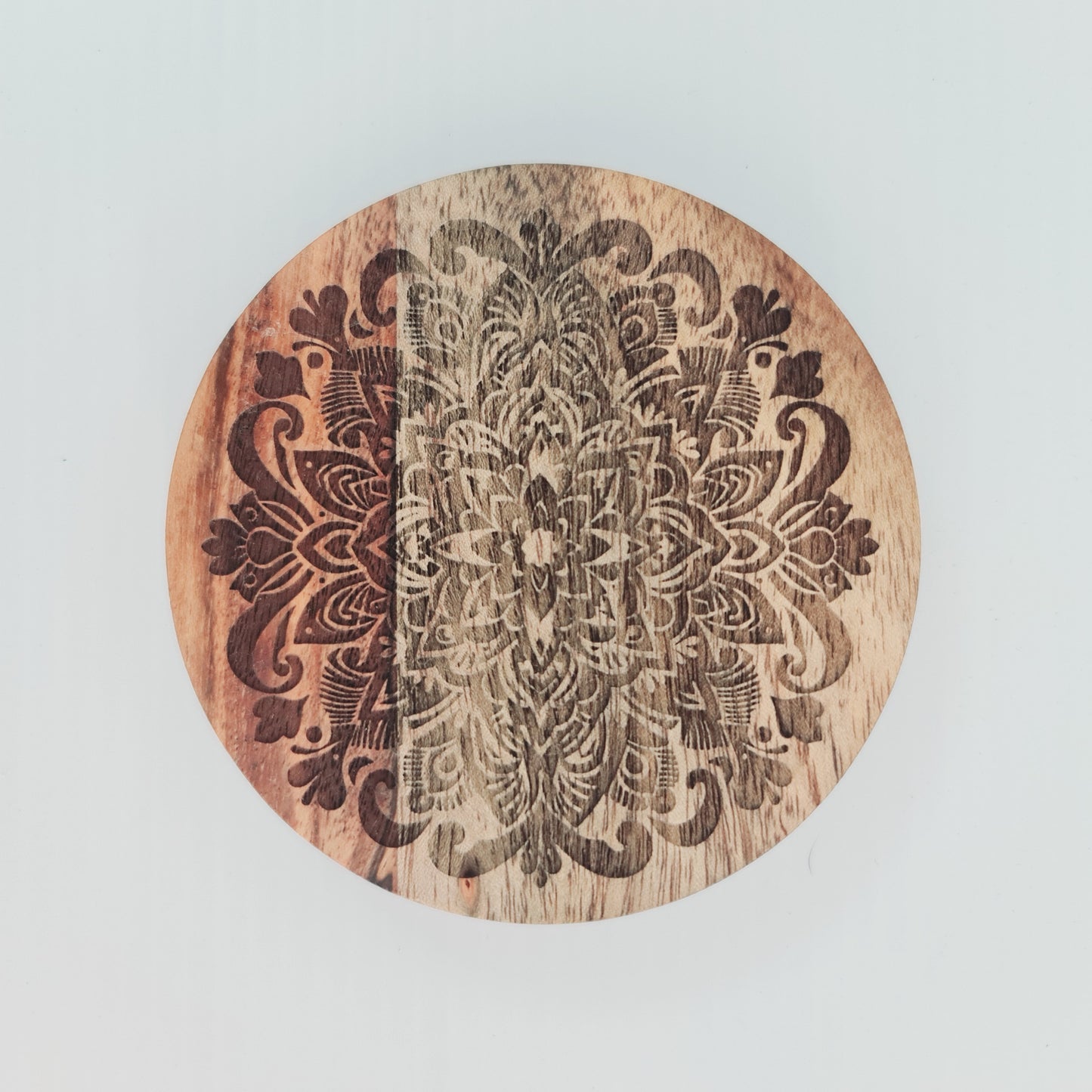 Mandala Coaster - Acacia Wood