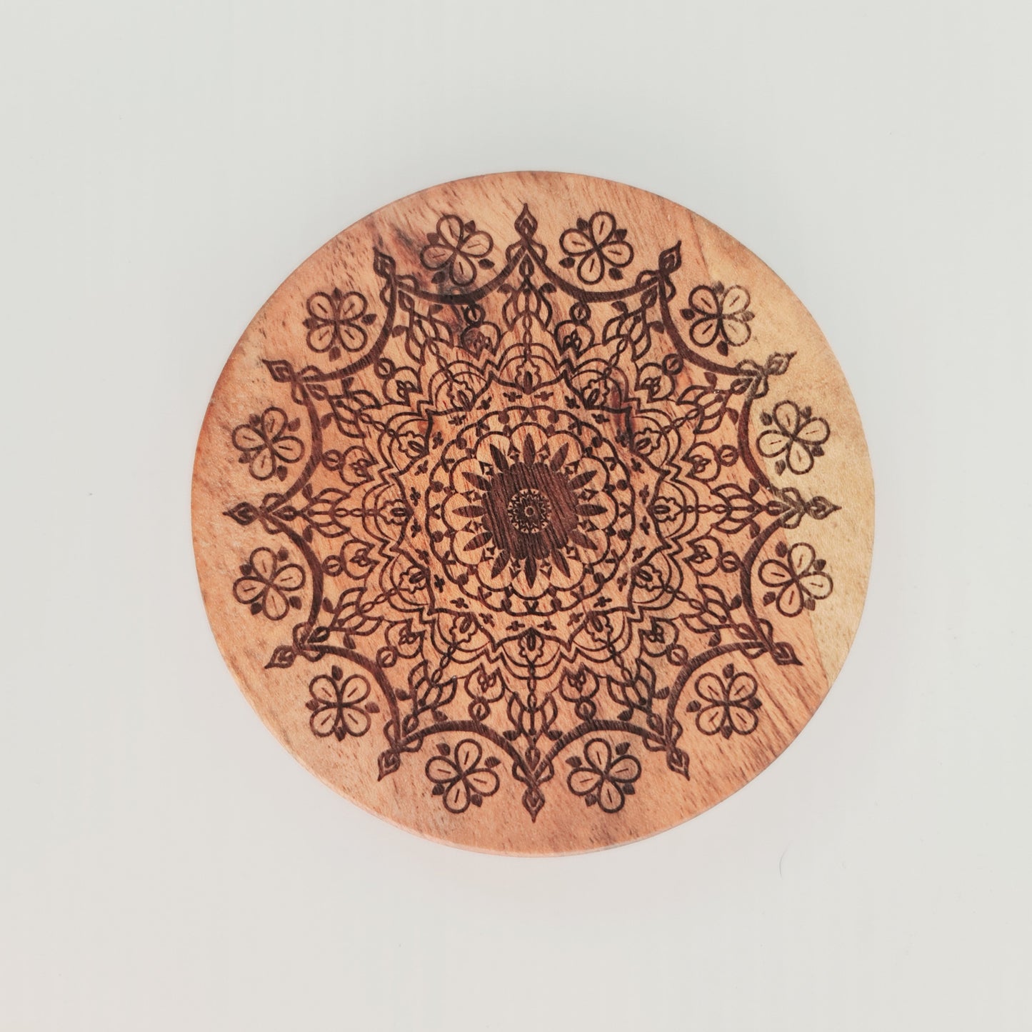 Mandala Coaster - Acacia Wood