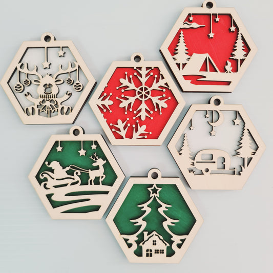 Christmas Ornaments - Hexagon