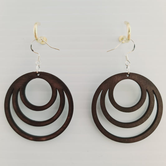 Trio Hoop Earrings - Small - Dark