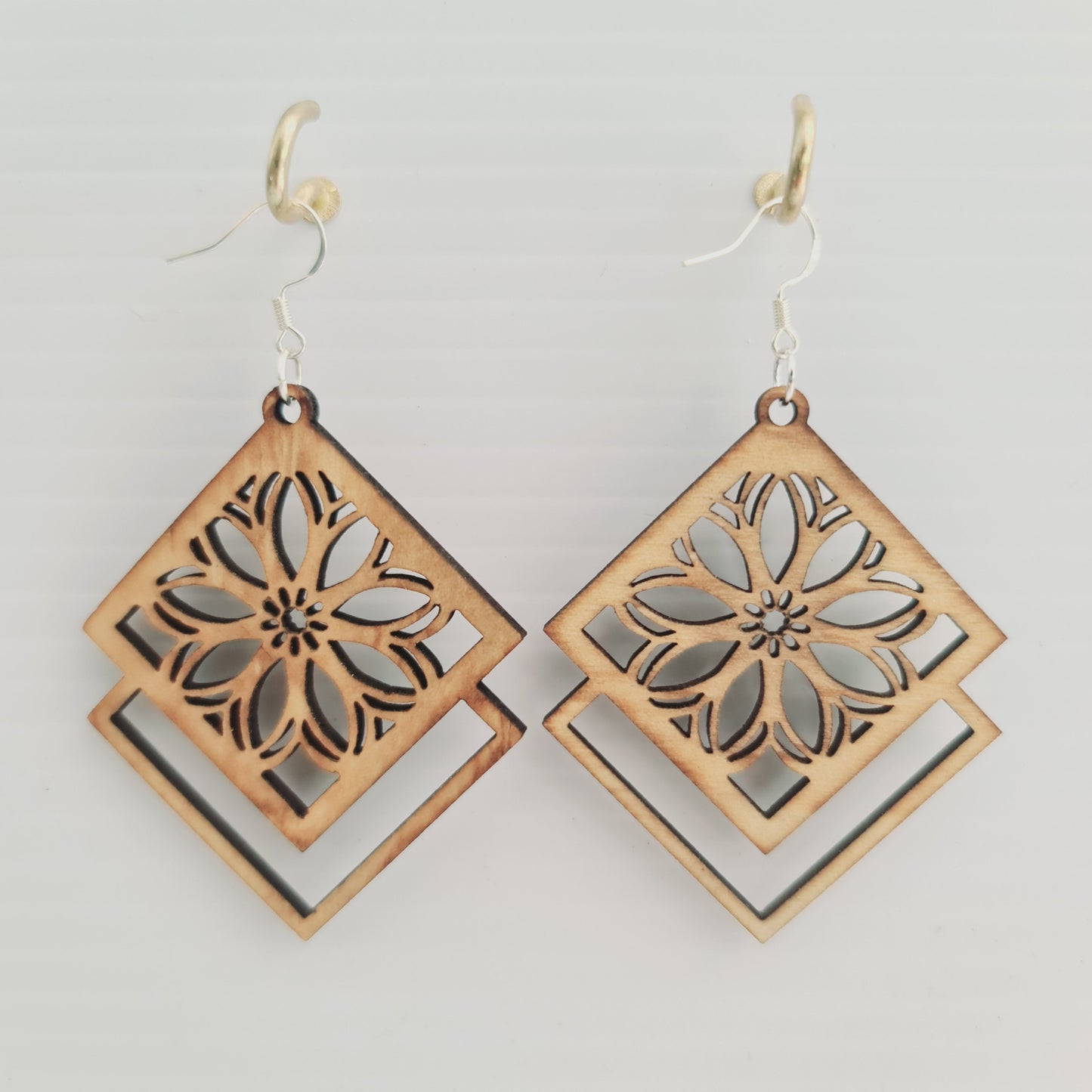 Flower Square Earrings - Light