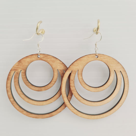 Trio Hoop Earrings - Large - Light