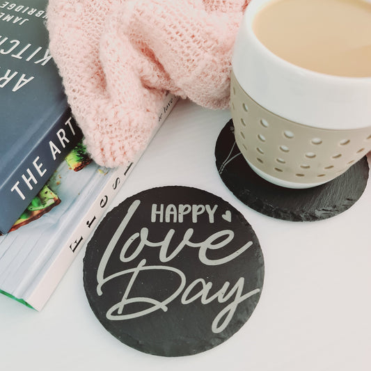 Valentine's Coasters - Slate